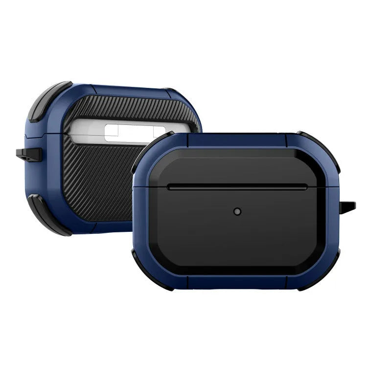 Colour options for a black TPU and PC protective shell case for AirPods 1, AirPods 2, and AirPods Pro