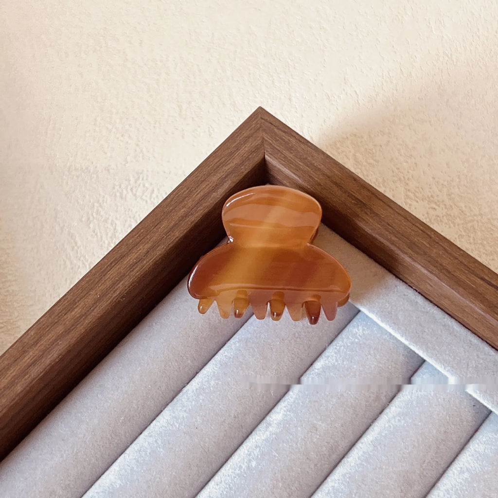 Mini acetate hair clip for women in simple style, available in six colours