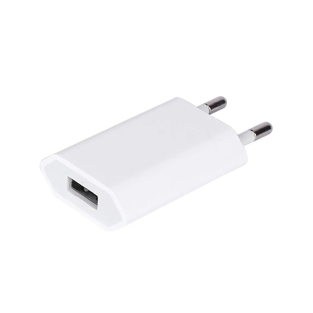 5V 2A USB wall charger with Lightning cable compatible with iPhone and iPad models