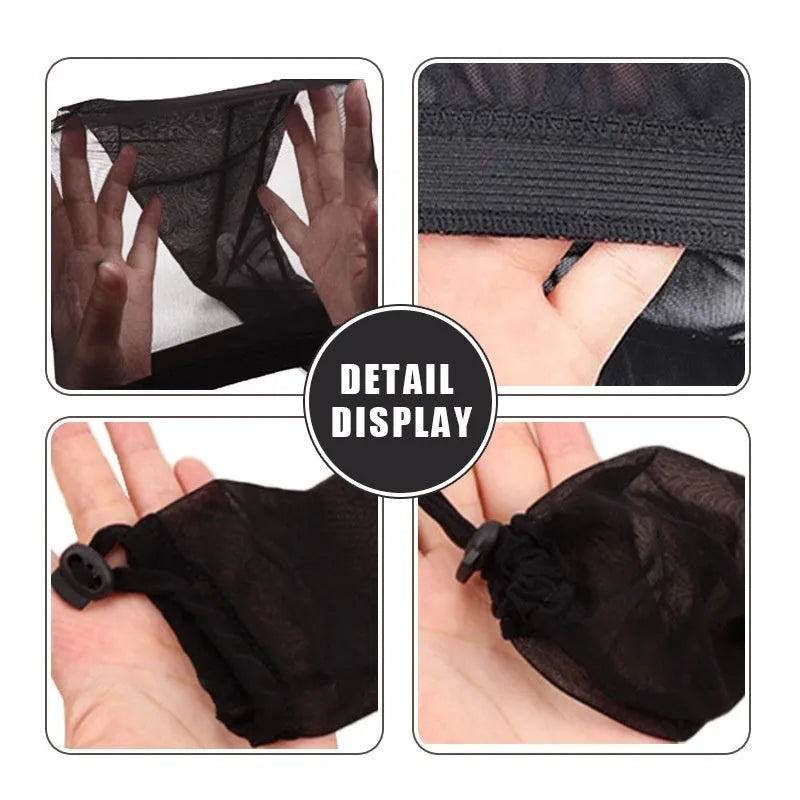 Mesh wig cap with elastic spandex construction in multiple colour options