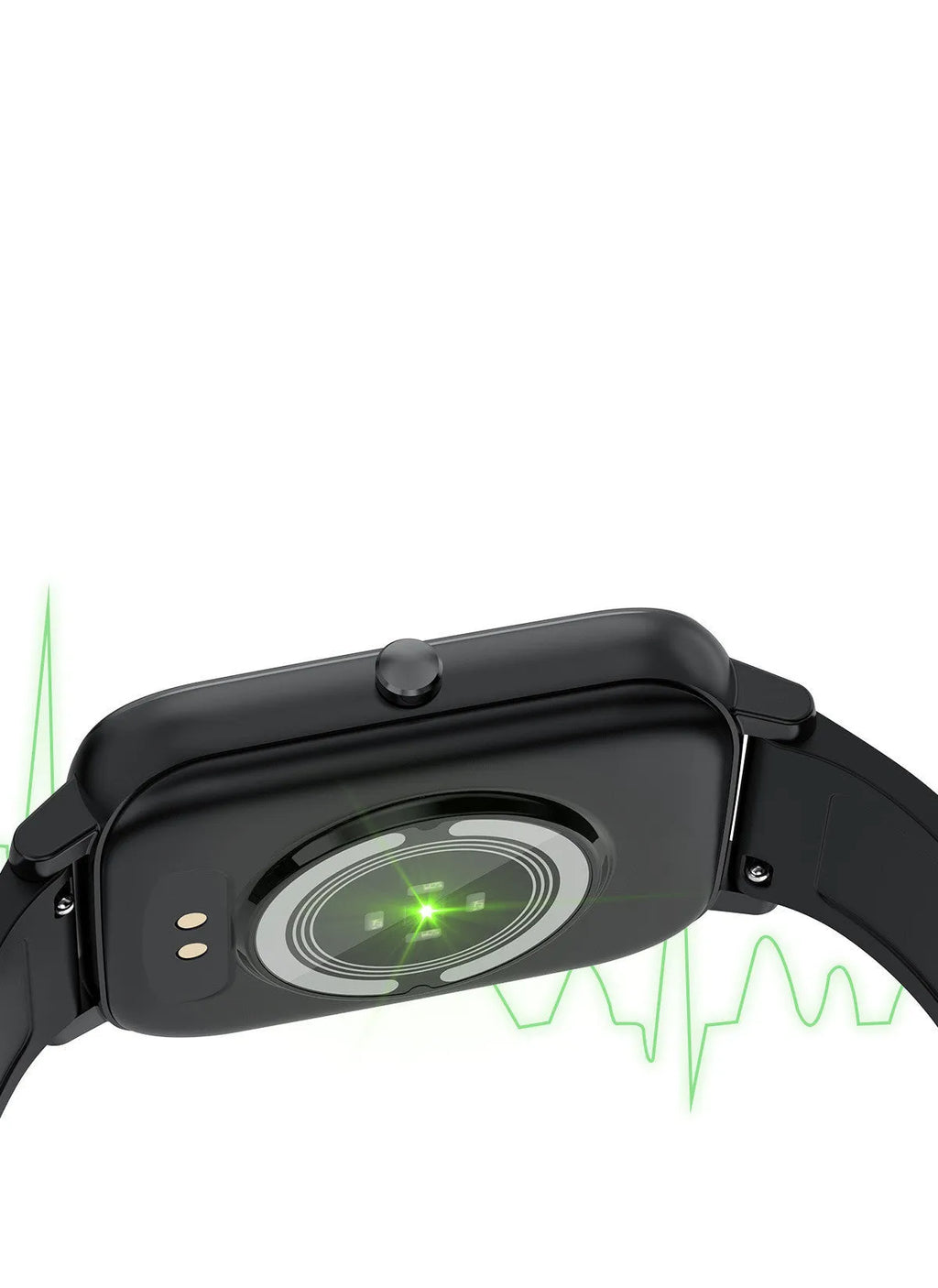 H80 sports smartwatch with colour screen and silicone strap showing health monitoring functions
