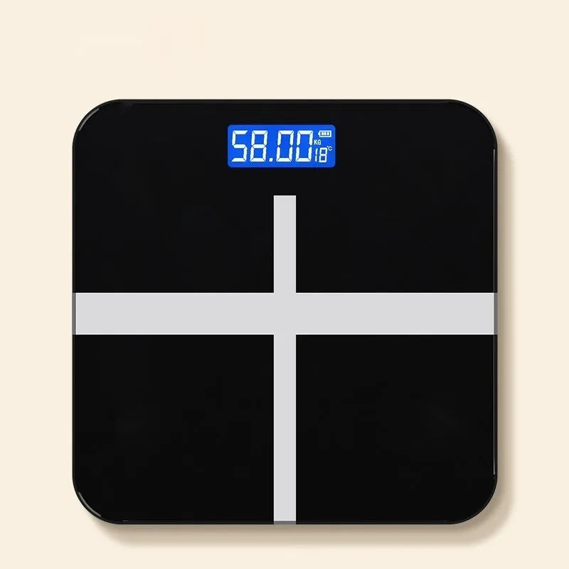 Square household body weighing scale in a choice of six colours, measuring 26cm.