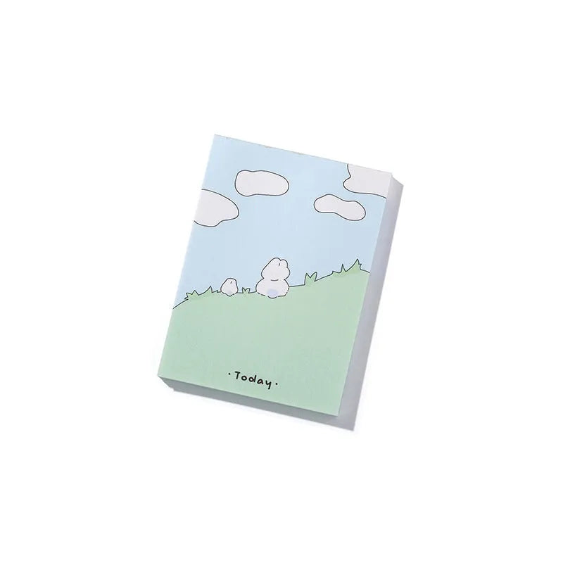 Heartbeat Delivery Series cartoon sticky notes notepad showing six style options including Echo Notes and Puppy Diary.