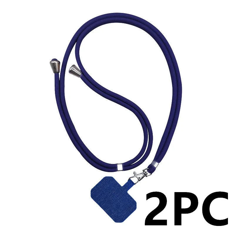 Universal phone case lanyard with electroplated carbon fibre skin back cover in white, black, and red colours