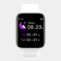 Smart bracelet with Bluetooth call and blood pressure monitoring on wrist showing 1.54 inch screen