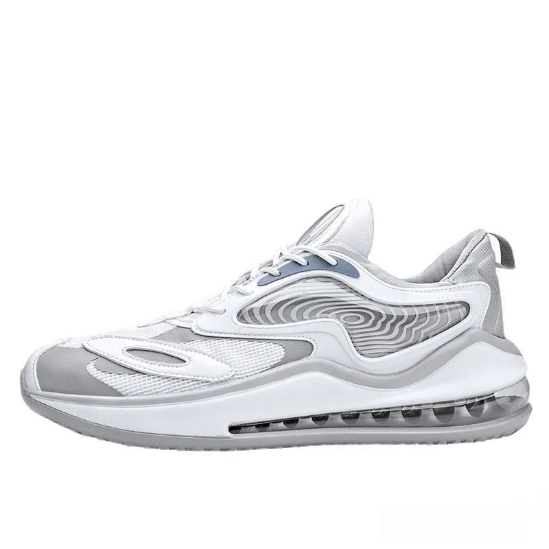 Men's casual shoes with air cushion height increasing design in Space Black or Space White colour options