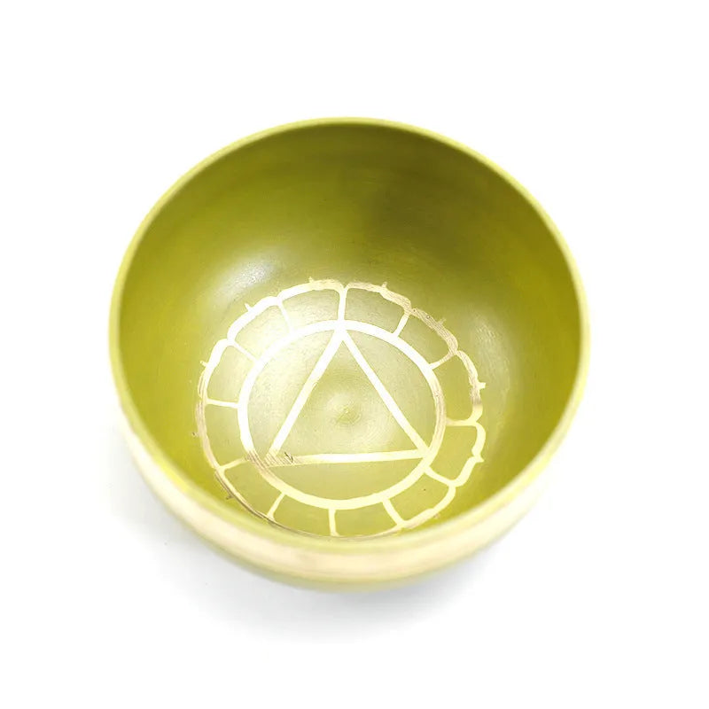 Handmade colourful Himalaya singing bowl 7.8cm diameter with mallet for meditation and sound therapy
