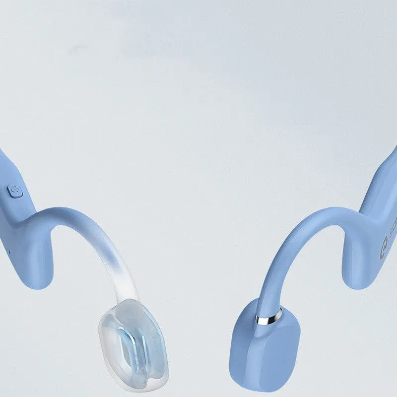 Bone conduction Bluetooth sports headphones in neckband design showing colour options