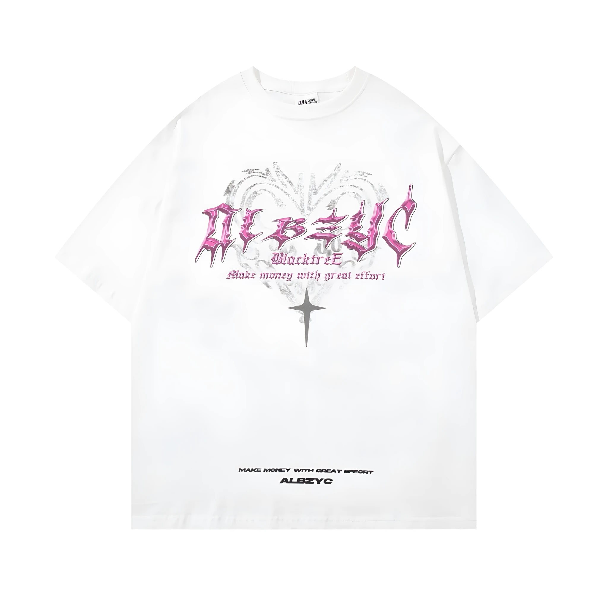 Retro design printed men's cotton t-shirt in black, showing loose fit and short sleeves.