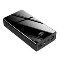 Large 40000mAh power bank with LCD display in red or black colour