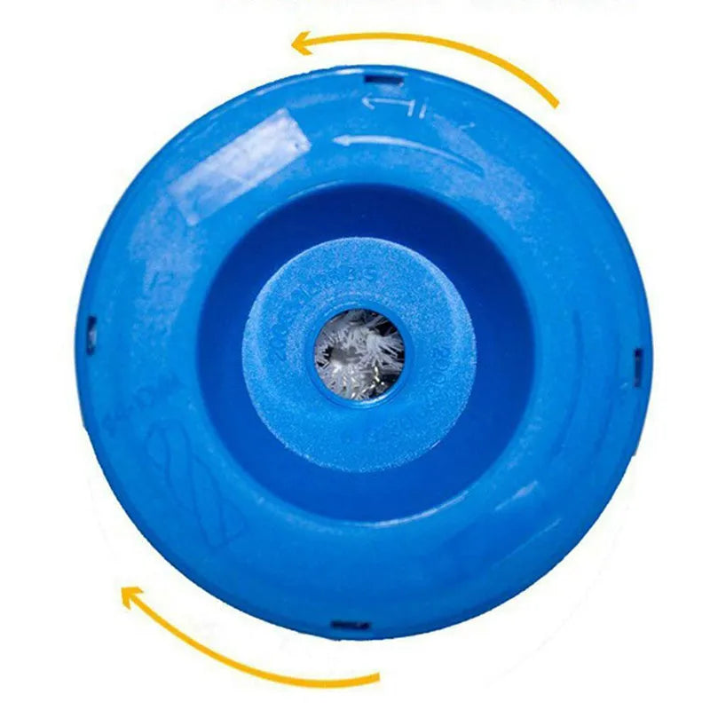 Blue electric hammer dust cover accessory for drilling debris collection