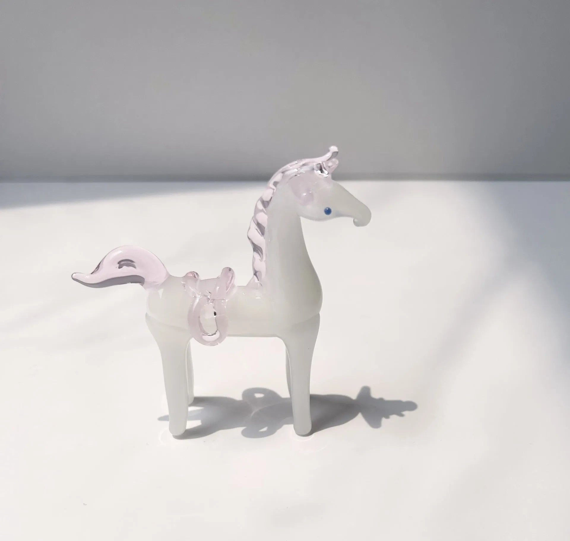 Glazed ceramic horse figurine office decoration in modern simplicity style