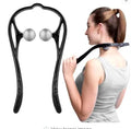 Plastic pressure point therapy neck massager with adjustable stand and 3D floating point design in blue colour