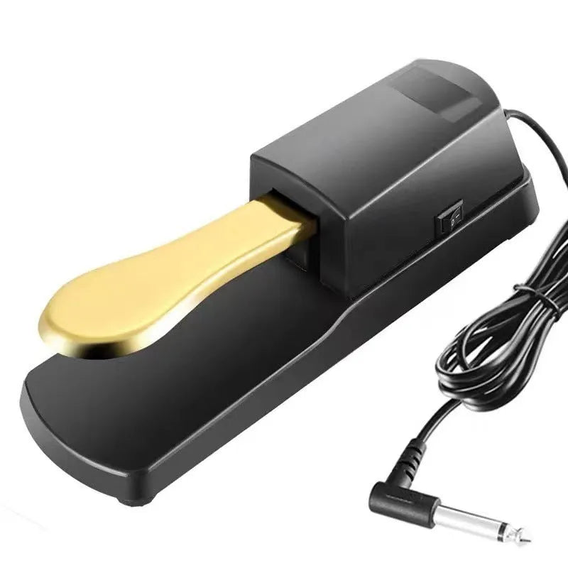 Single leg sustain pedal for electronic keyboards with ABS plastic housing and rubber anti-slip base