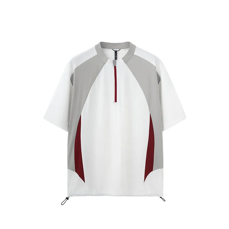 Men's solid colour casual shirt with stitching detail, available in long sleeve and short sleeve styles.