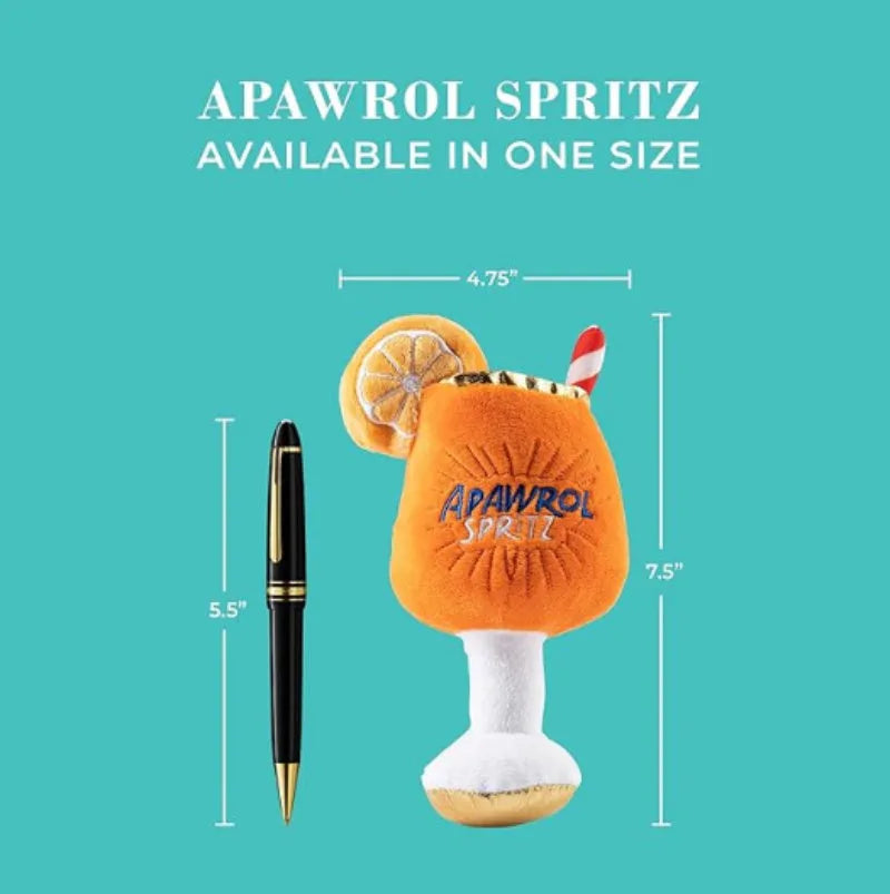 Yellow beer bottle squeaky plush dog chew toy measuring 7cm with teeth-cleaning mechanism