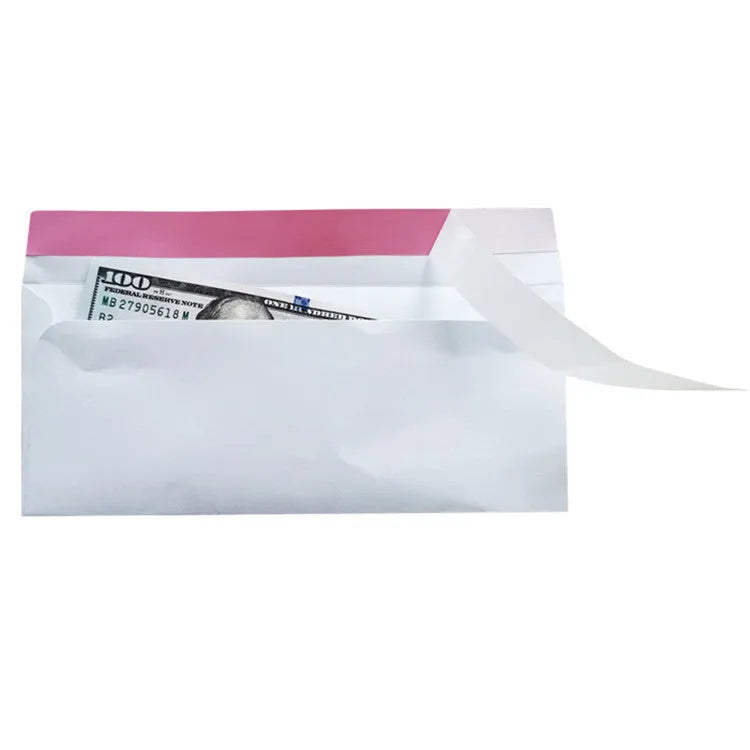 Blue confidential anti-opening self-adhesive security envelope showing size 105x240mm