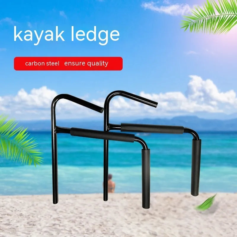 Carbon steel kayak wall hanger rack for ceiling or wall storage of kayaks and surfboards
