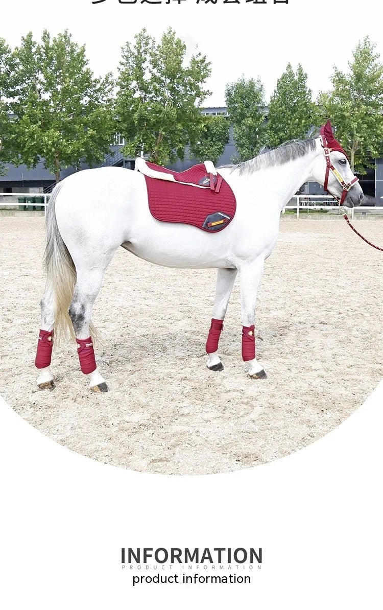 Riding saddle pad for equestrian and cycling with wool construction in multiple colour options
