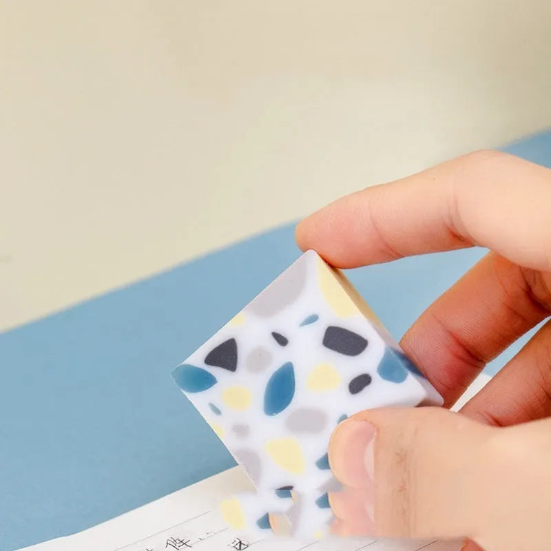 Brick-shaped traceless rubber eraser for student paper corrections