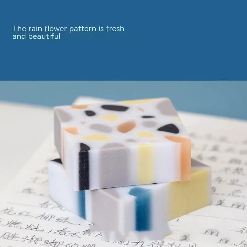 Brick-shaped traceless rubber eraser for student paper corrections