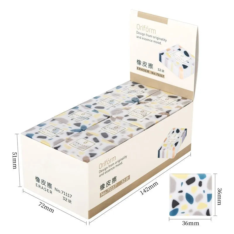 Brick-shaped traceless rubber eraser for student paper corrections