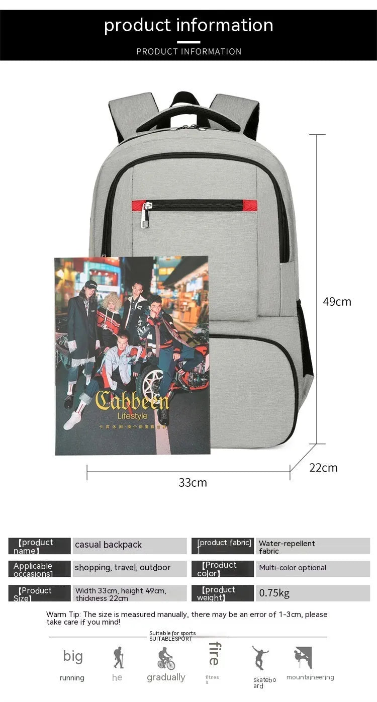Oxford cloth insulated backpack with curved shoulder straps showing dry-wet separation compartments and 36-55L capacity