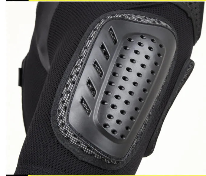 Black cycling hip protection pants showing protective padding area, available in sizes S M L XL