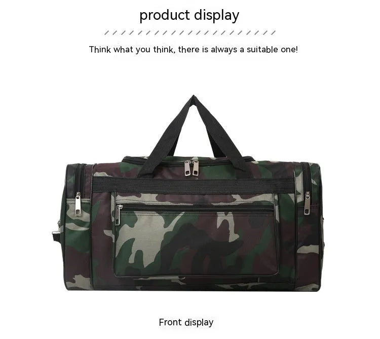 Camouflage pattern luggage bag made from waterproof fabric with below 20L capacity