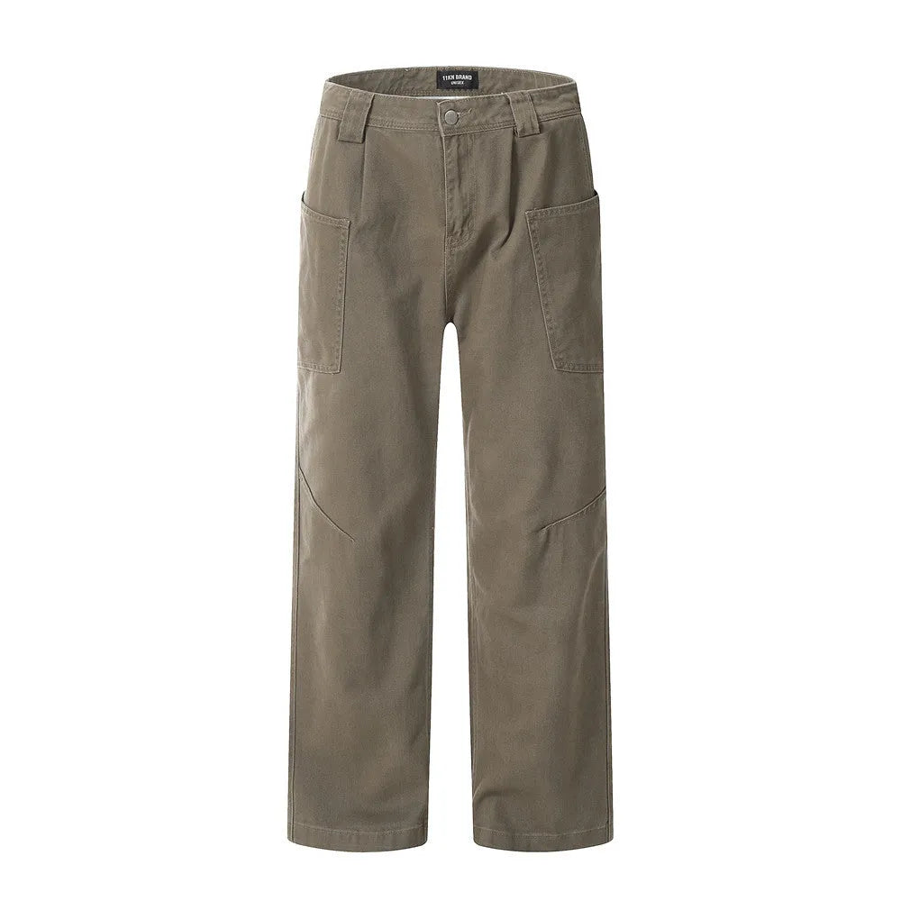 Men's cotton denim trousers mid waist black brown coffee sizes XS to XXL