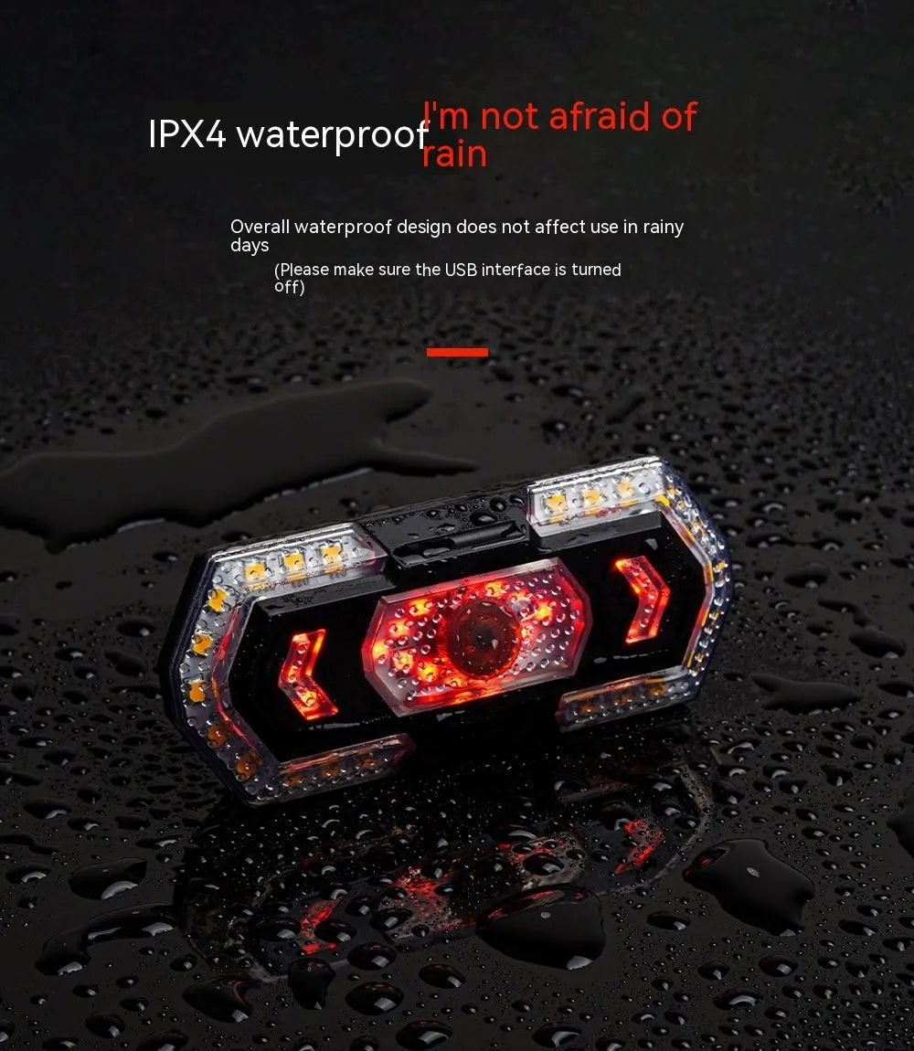 Black wireless remote control LED car taillight with USB charging port