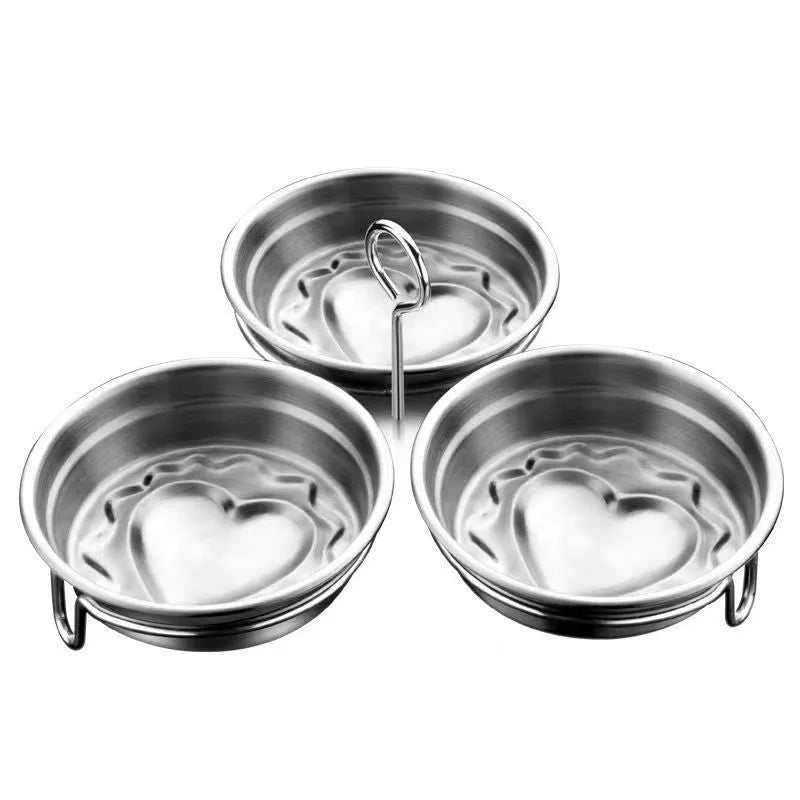 Household mini egg steamer in heart shape and round shape made of stainless steel