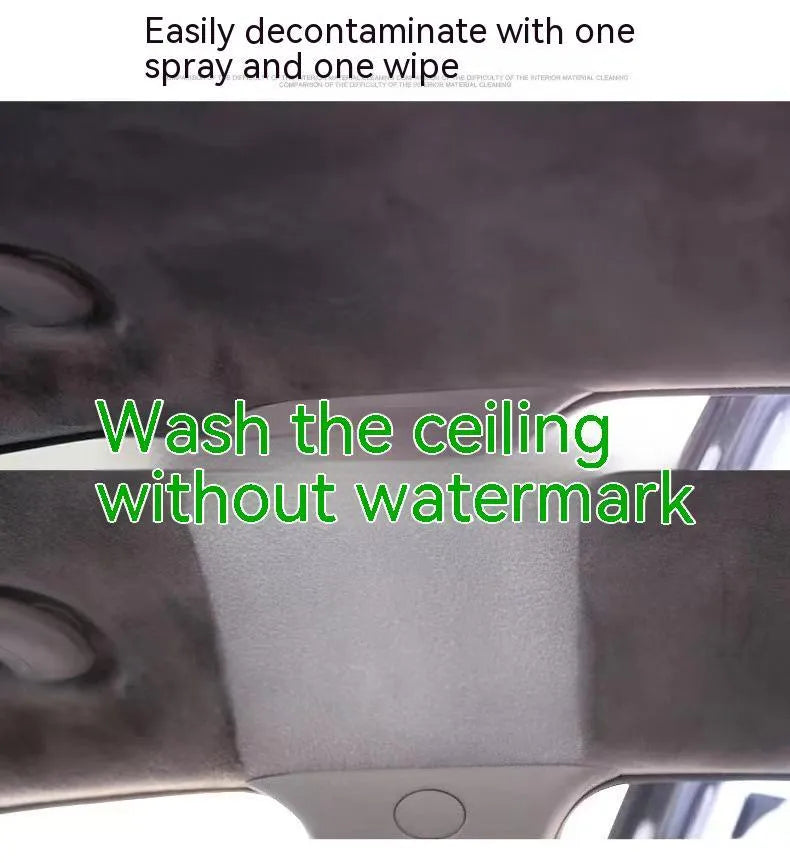 Wash free fabric roof foam cleaner bottle with sponge wipes and towel for car interior cleaning