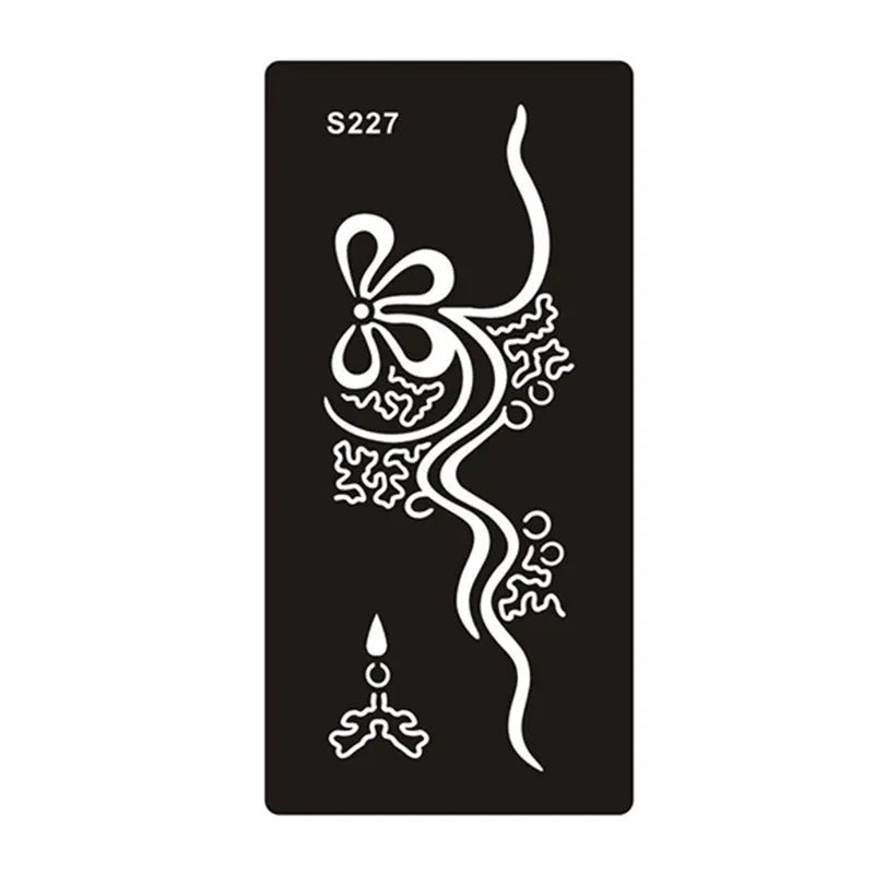 Hollow tattoo template sticker with geometric Southeast Asia style design on water transfer paper