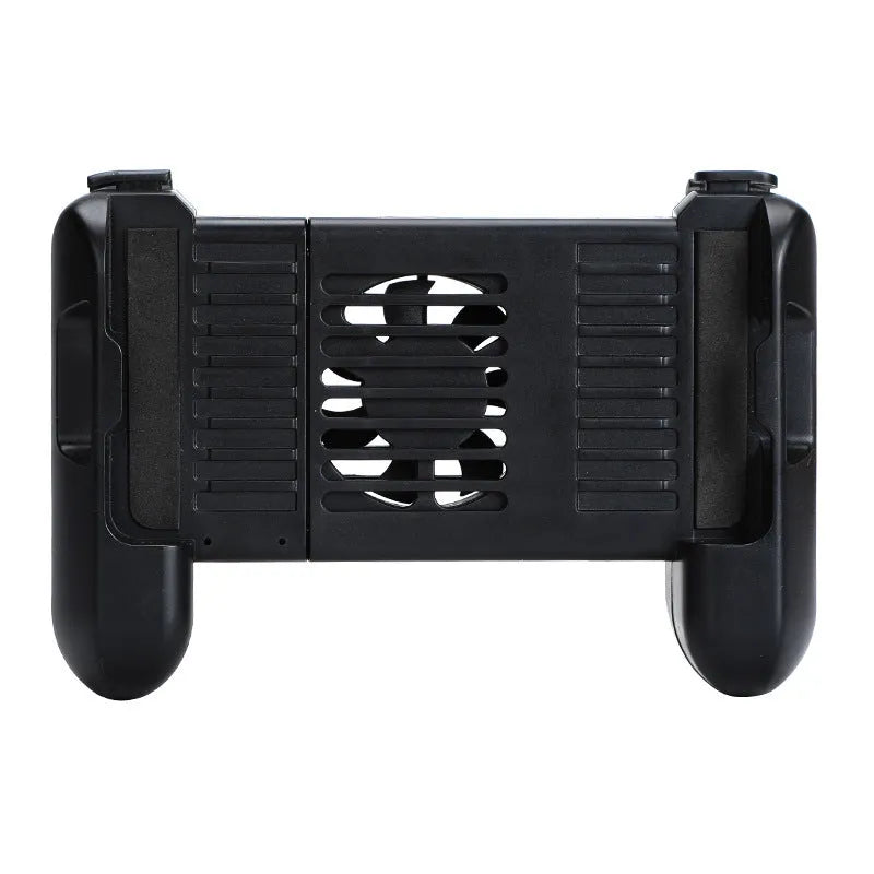 Black Bluetooth cooling game controller for Apple iOS and iPhone mobile gaming