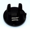 Mini dashboard car cell phone holder with silicone grip and 360-degree rotation in black