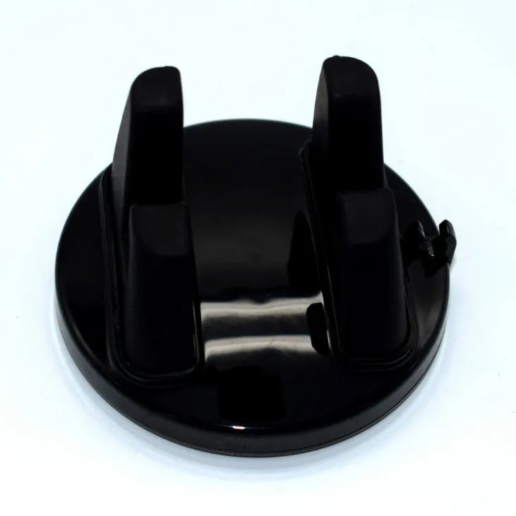 Mini dashboard car cell phone holder with silicone grip and 360-degree rotation in black