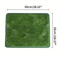 Artificial grass dog toilet training mat on a floor, shown in small, medium, and large sizes.