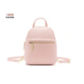 Soft PU mini backpack in multiple colours showing outer pocket and street style design