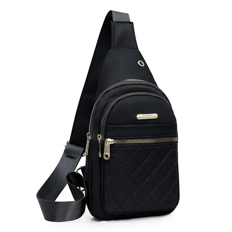Oxford cloth crossbody sports chest bag in multiple colour options with breathable design