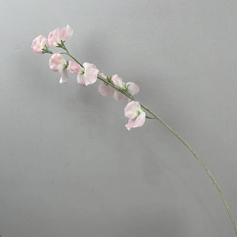 Silk flocking fragrant pea fake flower 63cm in purple, wedding decoration prop