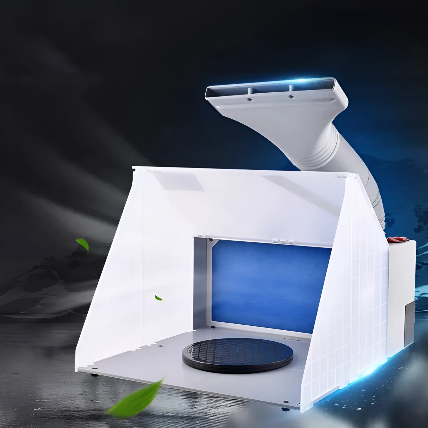 Model Color 25W exhaust fan for paint fume extraction, 420x150x250mm with UK plug