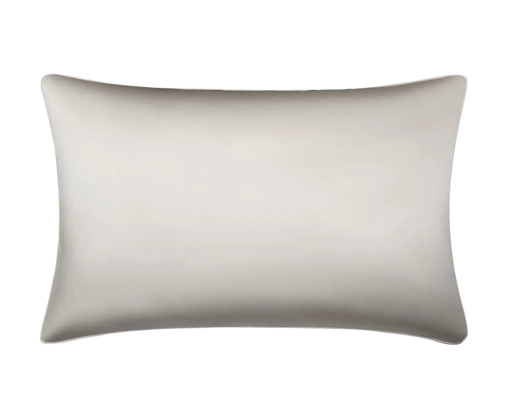 100% mulberry silk single pillowcase in 48x74cm size with inlaid rope weave, shown in Bean Paste Purple.