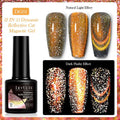 Cat eye series UV nail polish gel bottle with glitter and diamond fragments, includes nail glue.