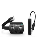 Black smart TV dongle for screen mirroring smartphones to television with HDMI output
