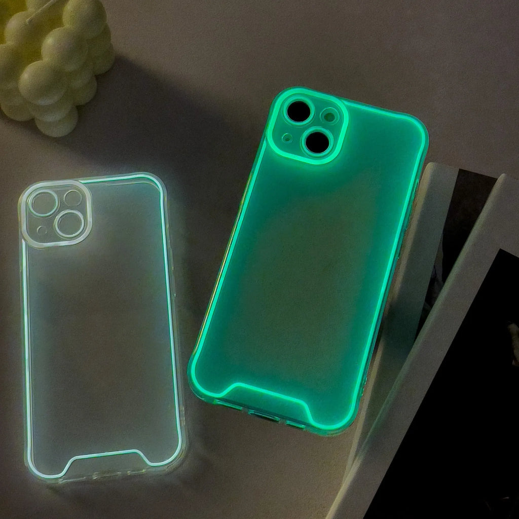 Glow in the dark Christmas phone case for iPhone in festive colours with soft TPU shell construction