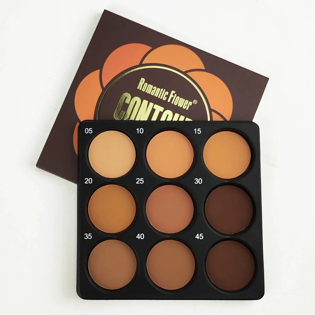 Dark matte makeup palette with nine waterproof colours for punk, INS, and national fashion styles