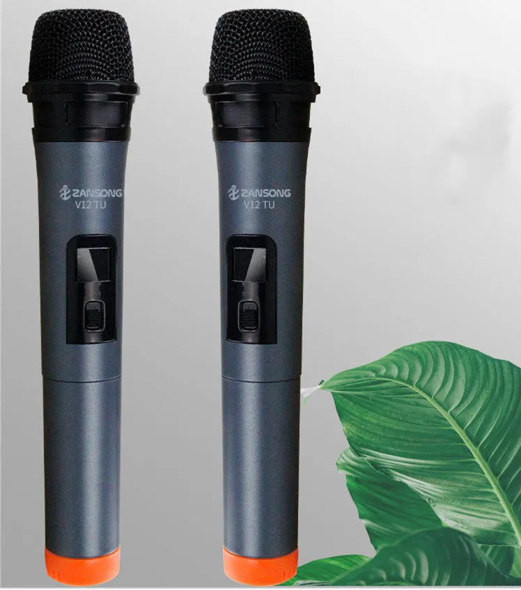 Black ZANSONG dynamic handheld microphone with heart-shaped polar pattern and USB receiver