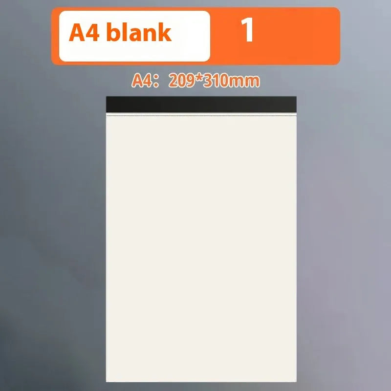 Writing pads in A4 A5 B5 sizes with 80 sheets, available in lines grid or blank page styles