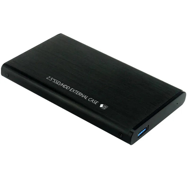 2.5 inch SATA to USB 3.0 hard drive enclosure in black aluminium finish